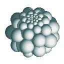 Animated sphere packing